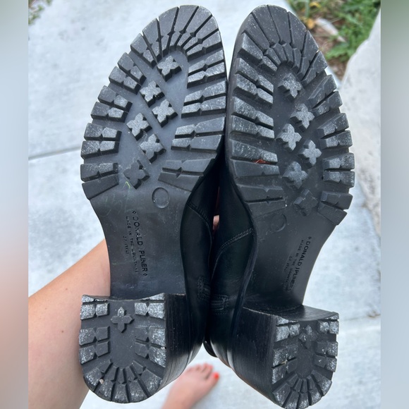 Italian luxury-brand Donald J. Pliner Black moto boots, size 6, 3in block heel - Picture 7 of 13